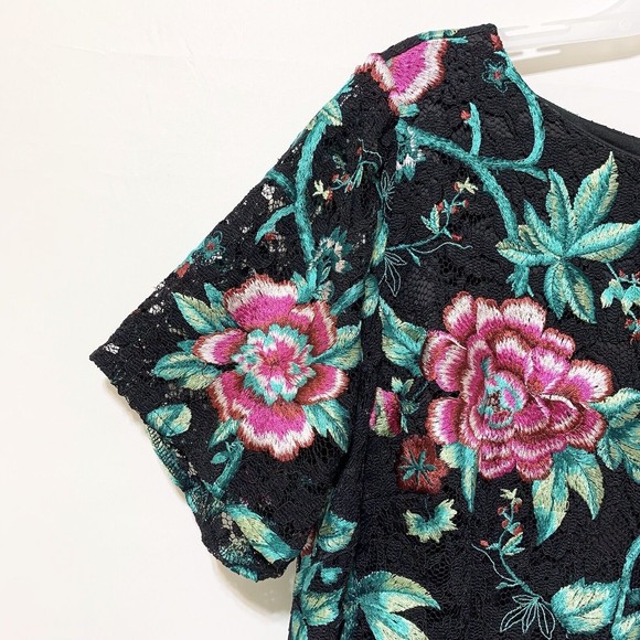 Eliza J Embroidered Lace Floral Short Sleeve Sheath Dress Plus Size 22W - Picture 5 of 12